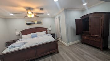 2 slaapkamers, een strijkplank/strijkijzer, wifi, beddengoed