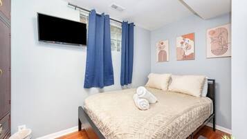 Desk, iron/ironing board, travel crib, WiFi