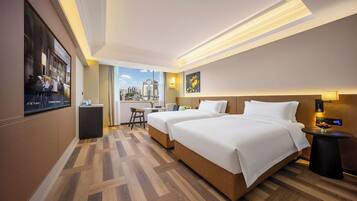 Luxury Twin Room, City View | Premium bedding, memory-foam beds, minibar, desk