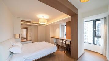 Blackout curtains, iron/ironing board, free WiFi