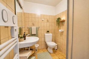 Regadera, secadora de cabello, bidet, jabón 