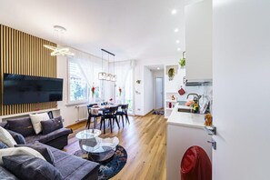 Premium Apartment, Balcony, City View | Living area - Komsi Group Apartments Genova (Genova)