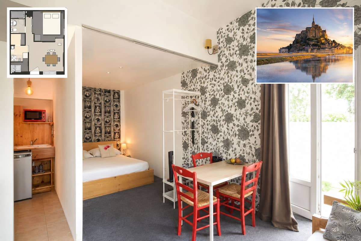 Comfort-Studio, Terrasse, Gartenblick | Verdunkelungsvorhänge, schallisolierte Zimmer, Bügeleisen/Bügelbrett