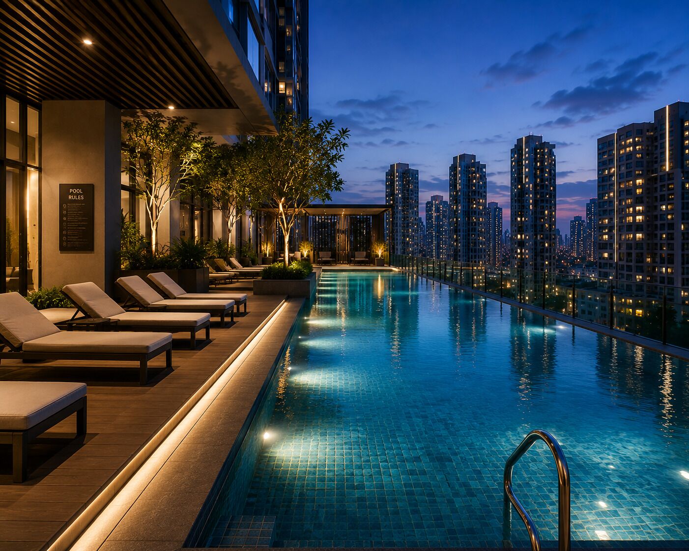 3 outdoor pools