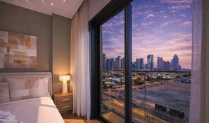 Desk, iron/ironing board, WiFi, bed sheets - Sunset Burj Views| Premium 1BR in City Walk Hub (Dubai)