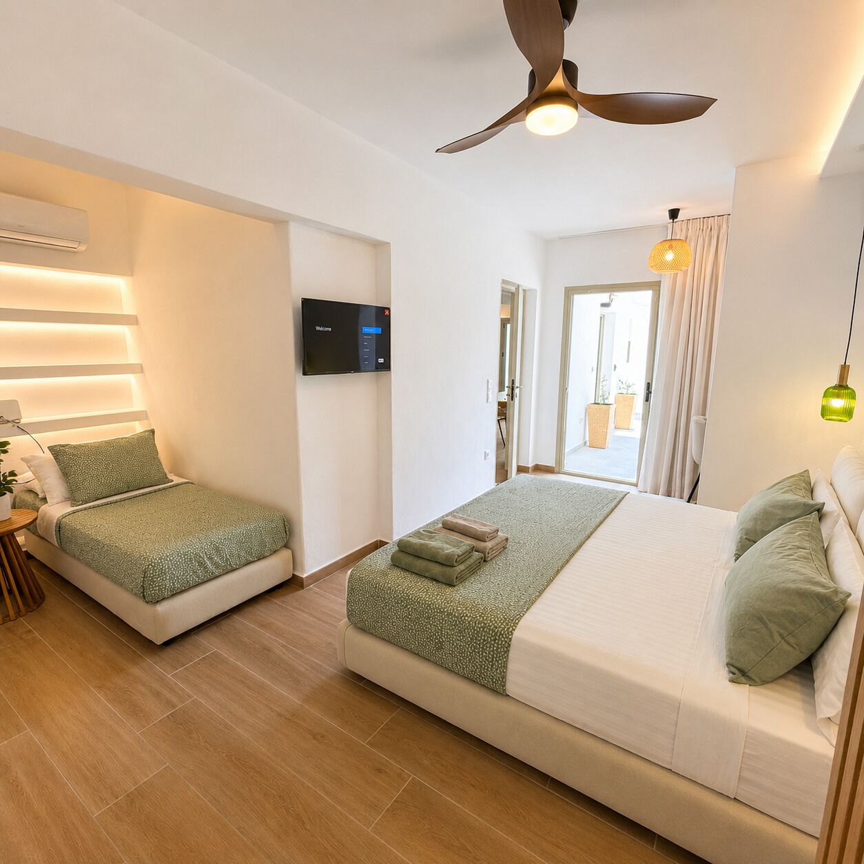 1 bedroom, iron/ironing board, internet, bed sheets