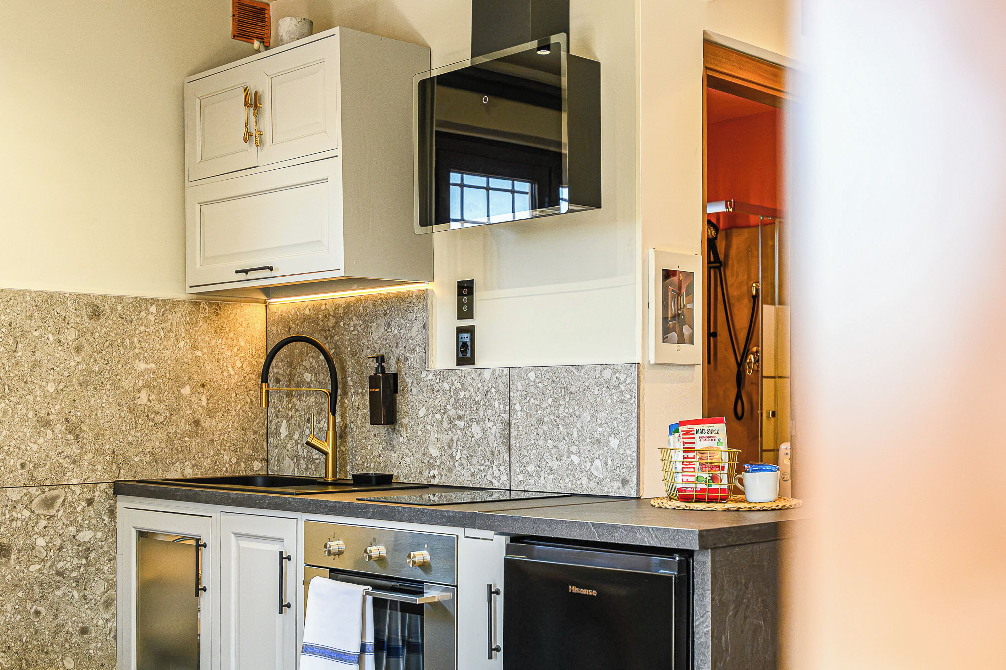 Penthouse, pemandangan kota | Dapur pribadi