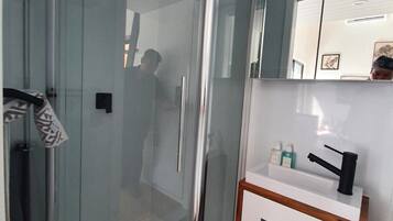 Shower, hair dryer