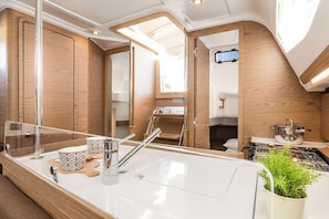 Shower - Sun-Kissed Sailing Adventure in Split, Croatia (Kaštel Gomilica)