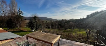 House with a terrace and a view of nature near Neufchâteau