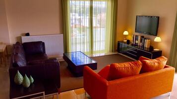 TV, lettore DVD, tavolo da ping pong, impianto stereo