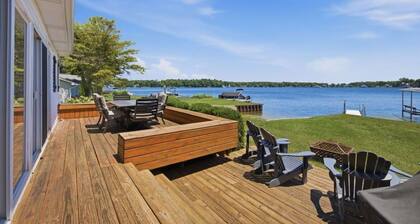 Private Beach, Dock & Sunset Lake Days with Fire Pit Near St. Joseph Beach Town
