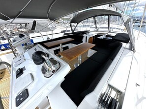 Outdoor dining - Sun-kissed Sailing Adventure in Split-Dalmatia, Croatia (Seget Donji)