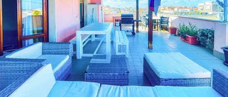 Departamento, vista parcial al mar | Terraza o patio