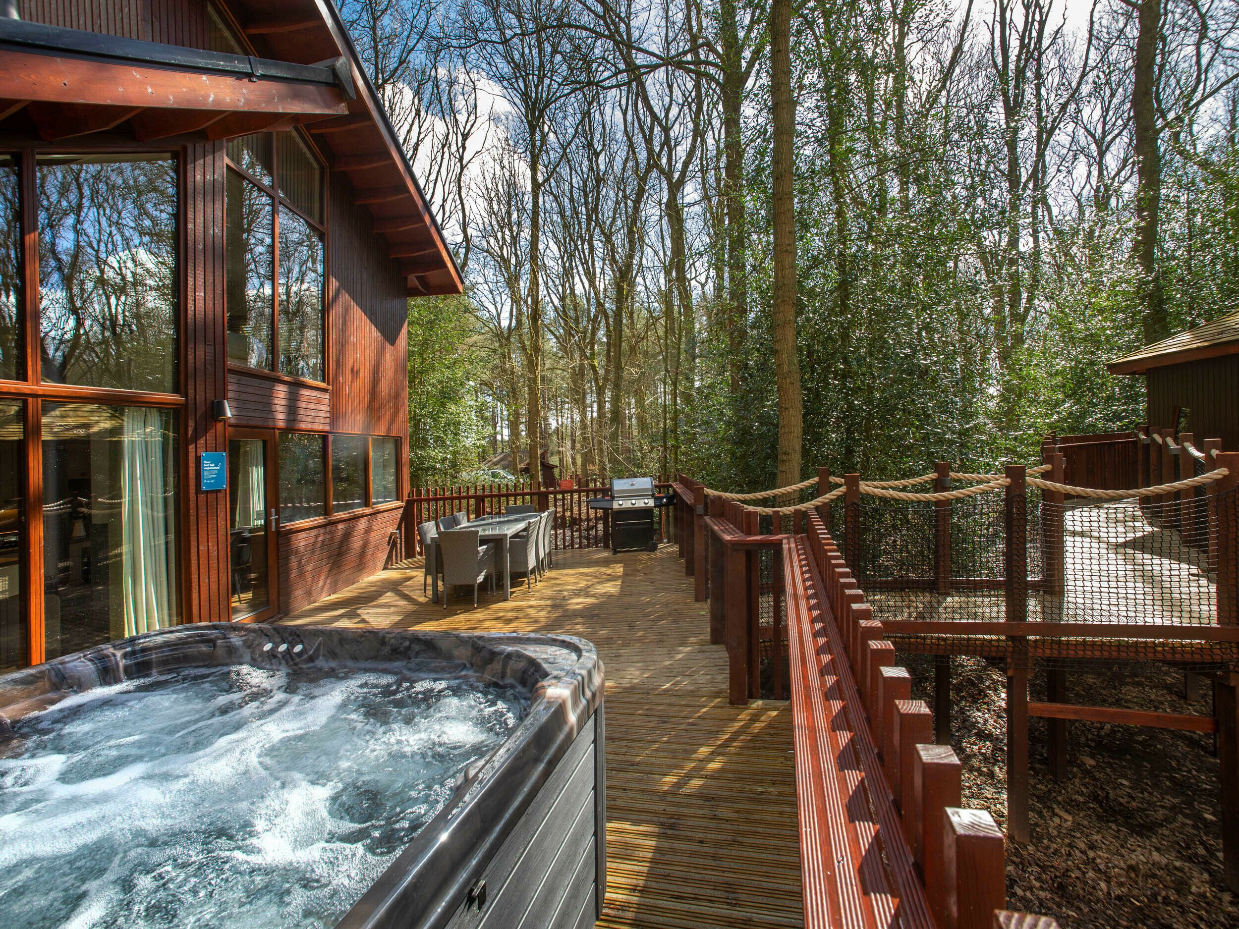 Golden Oak Treehouse Cabin | Terrace/patio