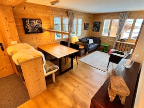 Living Room - Hivernants Le Rez Appartement/Fewo, Dusche oder Bad, WC, 1 Schlafraum by Interhome (Gstaad)