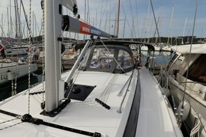 A marina with multiple sailboats docked. - Sibenik Sun-soaked Sailing: A Luxurious Croatian Voyage (Pirovac)
