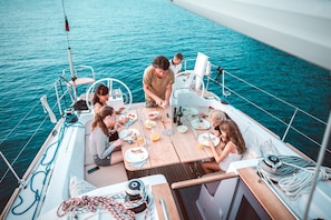 Outdoor dining - Sun-Kissed Sailing Adventure in Istria, Croatia (Pula)