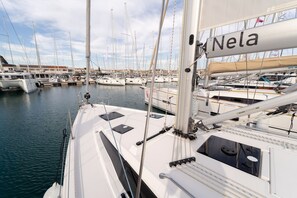 A marina with multiple sailboats docked. - Sibenik Sun-soaked Sailing: A Luxurious Croatian Voyage (Pirovac)