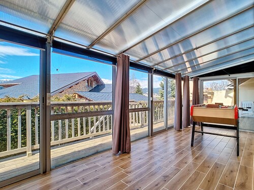 House in Formigueres Real with a sunroom, game room, and a terrace with a fire pit