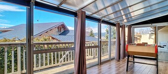 House in Formigueres Real with a sunroom, game room, and a terrace with a fire pit