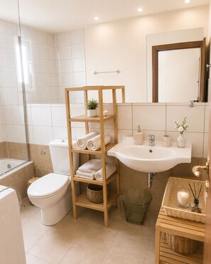 Shower, hair dryer, towels, soap - Miranda Infinity Pool Villa with Sea Views in Pefkos (Pefkos / Pefki area,)