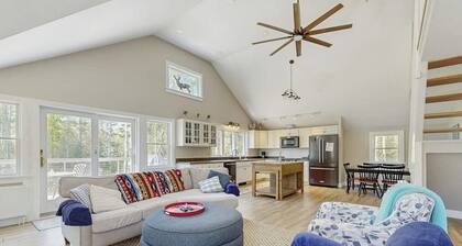Modern Farmhouse With Deck, Firepit, & Balcony