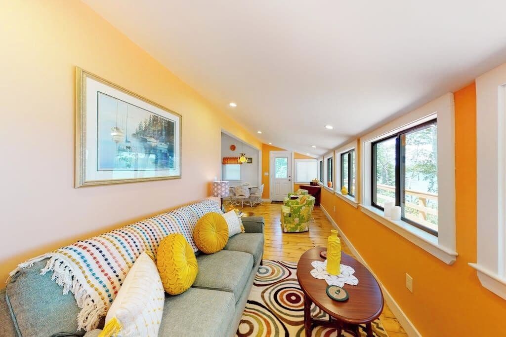 Casa de campo, 1 cama King (Rising Tide Cottage) | Área de estar