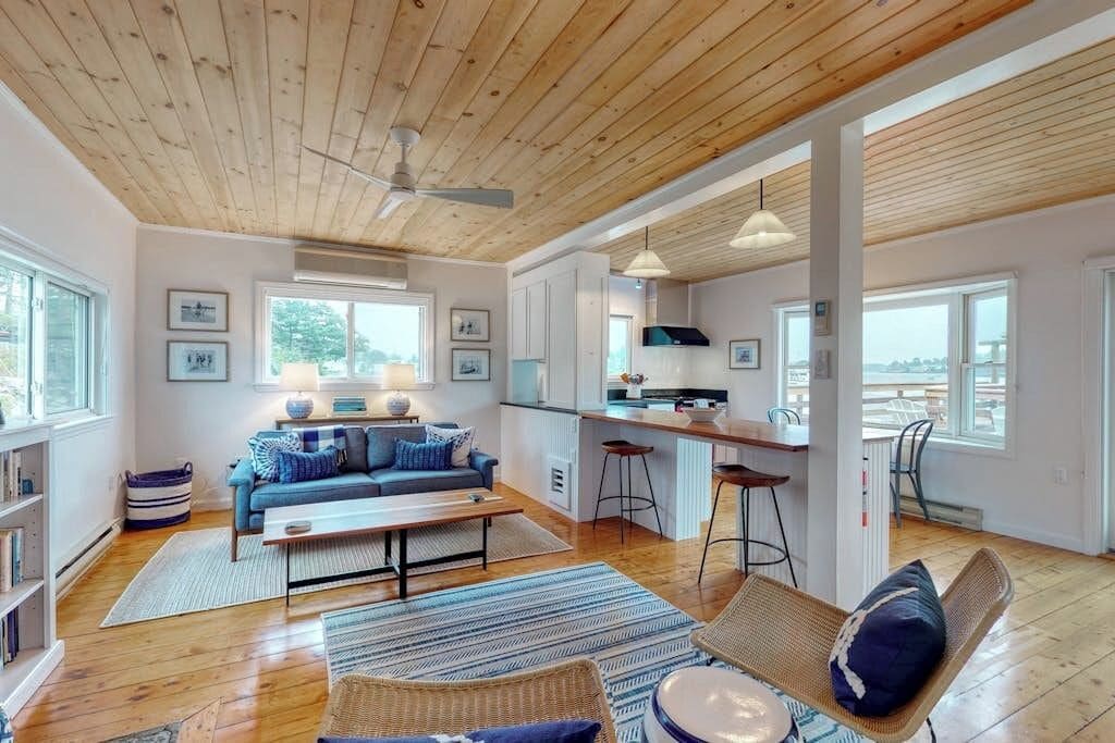 Cabin, 2 Queen Beds, Kitchen (Portside) | Living area