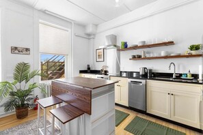 Apartment, 1 Queen Bed, Kitchen, City View (Kimball Apartment) | Private kitchen - Kimball Apartment, Modern Studio on Main Street Ro (Rockland)