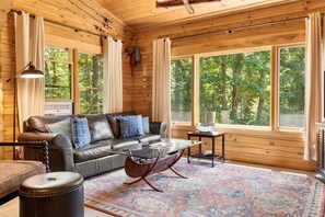 Cabin, Multiple Beds, Kitchen, Garden View (Sprucewold Cabin) | Living area - Amazing All-season Sprucewold Cabin w/ Private Beach Club Access Dog-friendly (Boothbay Harbor)
