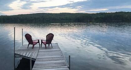 Waterfront Cabin w/ Outdoor Firepit, Dock, and Lake Views - Dogs Welcome