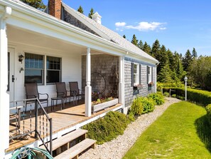 Terrace/patio - Dog-friendly Oceanfront Home With Private Shorefront, two Fireplaces, & Firepit (Steuben)