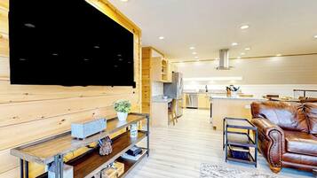 Apartment, Multiple Beds, Fireplace, Garden View (Moosehead Lake Home Base) | Living area
