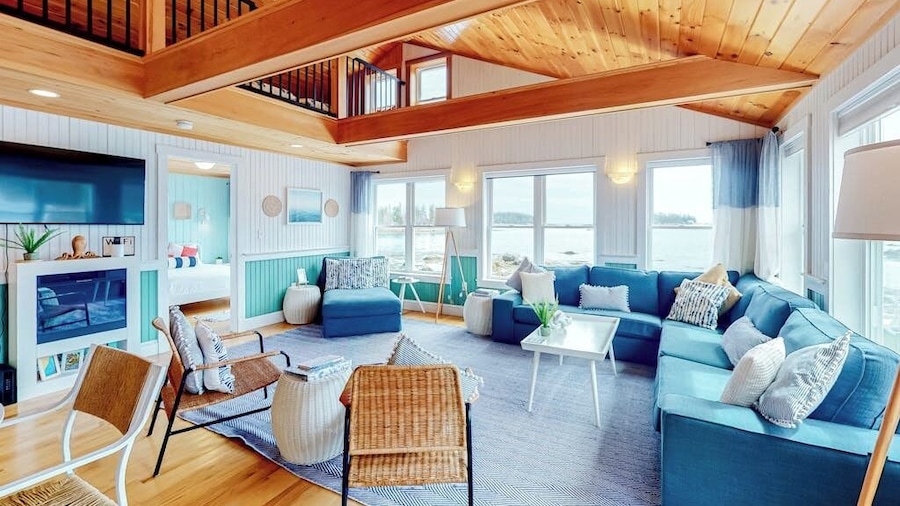 Dazzling Ocean-view House With Fireplace, Deck, Firepit, Central AC, & W/D
