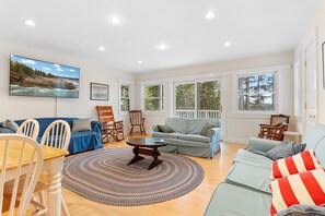 House, Multiple Beds, Patio (Compass Rose) | Living area - Comfortable Bayfront Home With Beautiful Views, Large Deck & On-site Tennis (Seal Cove)