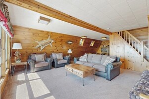 Cabin, Multiple Beds (A-Frame on the Shore) | Living area