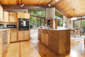 House, Multiple Beds (Linekin Bay Lookout) | Private kitchen - Beautiful Hidden Waterfront Retreat With Rocky Beach (East Boothbay)