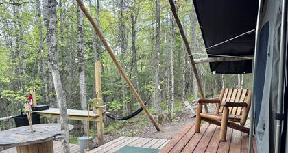 Hike In Canvas Wall Tent - Perfect Mini Family Glamping Adventure in Bayfield!