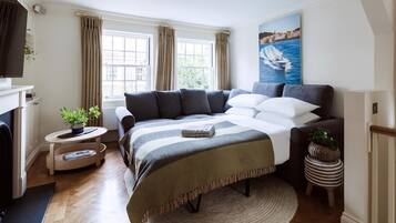 Desk, iron/ironing board, travel cot, free WiFi