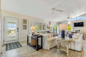 TV, offices - Beautiful, well-maintained home w heated private pool - walk to beach & dining (Anna Maria)