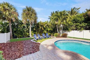 Pool - Newly-Renovated, Dog-Friendly Home w Private Heated Pool & Streaming Services (Anna Maria)