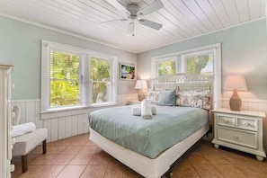 Iron/ironing board, WiFi, bed sheets - Historic beach cottage with private pool - walk 1 block to beach & free trolley (Holmes Beach)