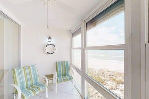 Interior - Ocean-front condo with WiFi, pool & Gulf views - steps to the beach (Holmes Beach)