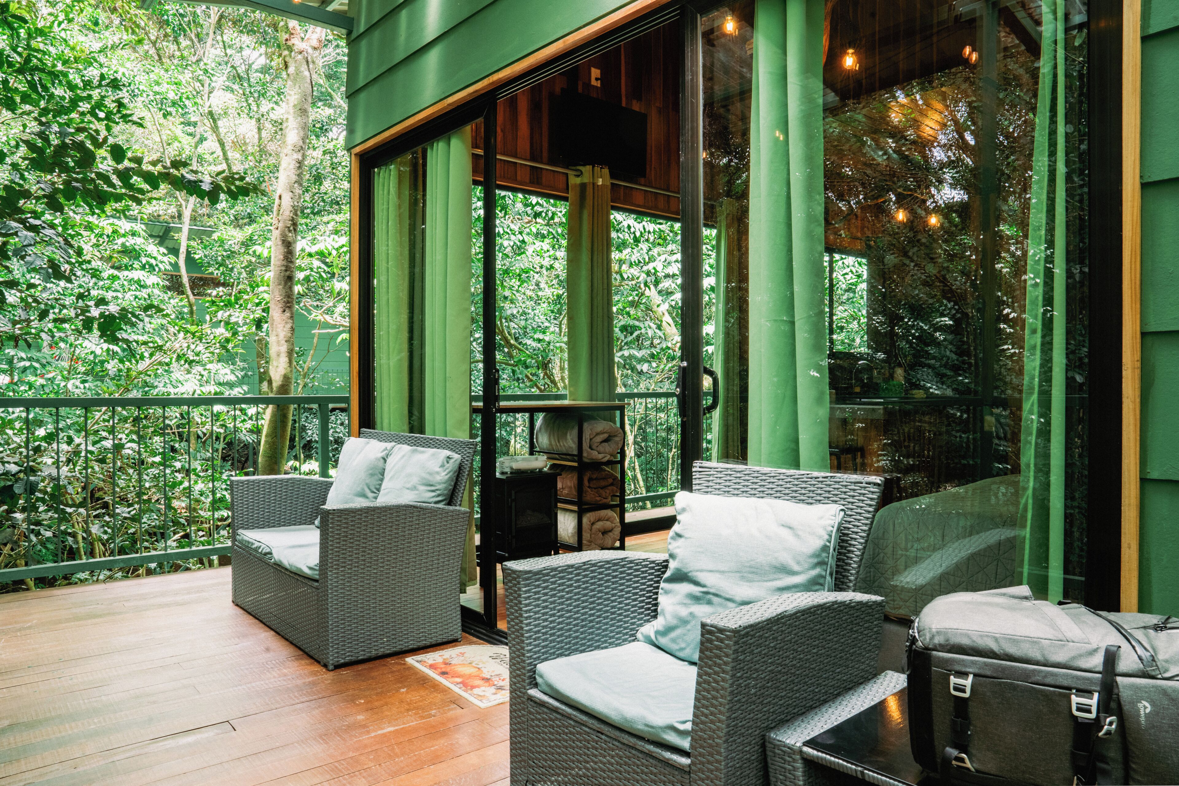 Casa sull'albero Deluxe, balcone, vista montagna | Parco della struttura