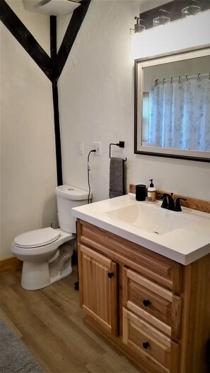 ヘアドライヤー、タオル、石鹸、トイレットペーパー