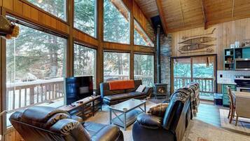 TV, fireplace, DVD player