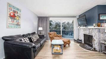 TV, fireplace, offices