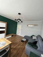 Apartamento clásico, vistas a la ciudad | Zona de estar