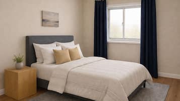 2 bedrooms, desk, free WiFi, bed sheets